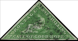 CAP DE BONNE-ESPERANCE 6 : 1s. Vert-jaune, Obl., TB - Cap De Bonne Espérance (1853-1904)