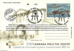 Turkey; Postal Stationery 2004 "80th Anniv. Of Airmail Post In Turkey" - Postwaardestukken