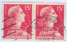 FRANCIA, FRANCE, MARIANNE DI MULLER, 1955, FRANCOBOLLI USATI,  Yt.1011,  Scott 753 - 1955-1961 Maríanne De Muller