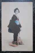 Japon Femme Kimono Cpa - Sonstige & Ohne Zuordnung