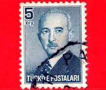 TURCHIA - Usato - 1948 - Ismet Inonu, Presidente - 5 - Used Stamps
