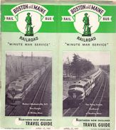 Tourisme - Timetables Schedules Dienstregeling  - Trains Treinen Boston & Maine Railroad - Bus - 1947 - Welt