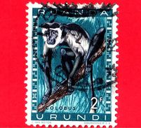 RUANDA - URUNDI - Usato -  1959 - Animali Protetti - Scimmie - Colobus Monkey (Colobus Sp.) - 2 - Oblitérés