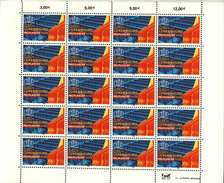 Luxembourg Feuille De 20 Timbres à 0,60 Euro Produits Luxembourgeois Palplanches D'ARCELOR  2003 - Volledige Vellen