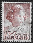 Danemark 1950 N° 337 Oblitéré Surtaxe Pour L'enfance, Princesse Anne MArie - Gebraucht