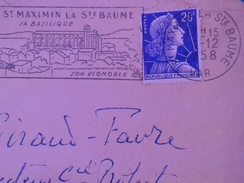 Marianne De Muller Sur Lettre Avec Flammes St Maximin La St Baume Var - 1955-1961 Marianne De Muller