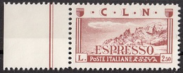 Italia 1945 C.L.N Emissione Locale Aosta Montagne L. 2,50 Nuovo - National Liberation Committee (CLN)
