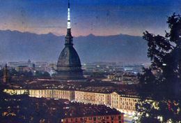Torino - Mole Antonelliana - Notturno - Formato Grande Viaggiata – E 3 - Mole Antonelliana