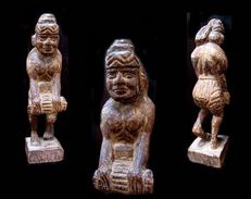 Delcampe - Ancien Paysan Birman / Vintage Burmese Statue - Arte Asiático