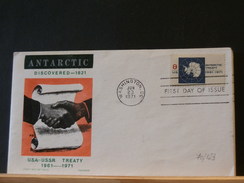 71/023   FDC  USA - Traité Sur L'Antarctique