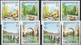 Brücken Mostar Bosnien 339/2 A **/o 19€ Natur Park Perucica Rafting History Bridge Sets Of 50 Years CEPT 1956-2006 - Collections, Lots & Séries