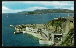 RB 1167 -  Postcard - The Lido Swimming Pool & Drake's Island - Plymouth Devon - Plymouth