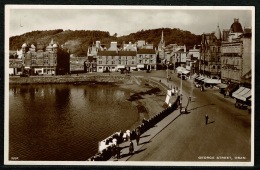 RB 1167 -  Real Photo Postcard - George Street & Commercial Hotel Oban - Argyllshire - Argyllshire