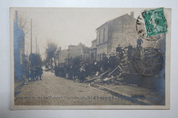 92 * : Carte Photo - Villeneuve La Garenne - Après Inondation Boulevard Asnières  ( Animation -  Maison écroulée ) - Villeneuve La Garenne