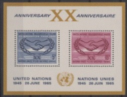 ONU New York 1965 20 E Anniversaire - Autres & Non Classés