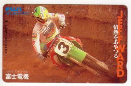 TELECARTE JAPON MOTO JEEF WARD CHAMPION DE SUPERCROSS - Moto