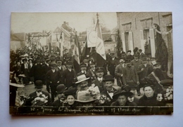 60 - Carte- Photo No 10-  JAUX - Bouquet Provincial 17 Avril 1910 - Fête - Défilé - Archerie - Boogschieten