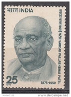 INDIA, 1975,   Birth Centenary Of  Sardar Vallabhbhai Patel , MNH, (**) - Nuovi