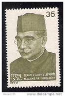 INDIA 1980  M. A. Ansari, Medical Practitioner. MNH(**) - Ungebraucht