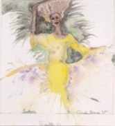 Daniel France (Guyana)  - Aquarelle Sur Papier, Sontaz U,  Format 24 X 30 Cm Avec Passe- Partout Rigide  - 1996 - Wasserfarben