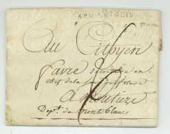 1800 Coire Chur Coira ARMEE DE GRISONS – FUZIER, Sous-lieutenant. Moutiers Montblanc TIROL - Army Postmarks (before 1900)