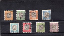 ISLANDE 1907-8 O - Dienstmarken