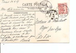 Tunisie ( CP De 1907 De Tunis Vers La France à Voir) - Brieven En Documenten