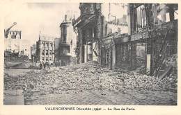 Valenciennes         59       Dévastée 1940   La Rue De Paris      (voir Scan) - Valenciennes