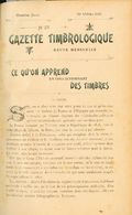 2011 Worldwide Bibliography. (1891ca). GAZETTE TIMBROLOGIQUE REVUE MENSUELLE. Société Timbrephile D'Échanges. Three Volu - Sonstige & Ohne Zuordnung