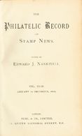 2021 Worldwide Bibliography. (1896ca). THE PHILATELIC RECORD AND STAMP NEWS. Set Of Fifteen Volumes From 1896 To 1910, B - Sonstige & Ohne Zuordnung