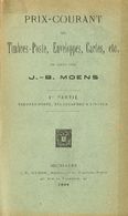 2025 Worldwide Bibliography. 1899. PRIX-COURANT DE TIMBRE-POSTE, ENVELOPPES, CARTES. En Vente Chez JB Moens 1st Partie T - Sonstige & Ohne Zuordnung