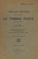 2041 Worldwide Bibliography. 1926. TABLE DES MATIERES OF THE REVUE LE RUSH POST. J.B. Moens (Février 1863- Decembre 1900 - Sonstige & Ohne Zuordnung