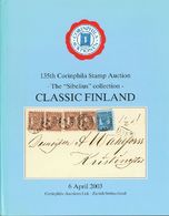 2214 Finlandia. Bibliografía. 2003. CLASSIC FINLAND THE "SIBELIUS" COLLECTION. Corinphila. Zurich, 6 De Abril De 2003. - Autres & Non Classés