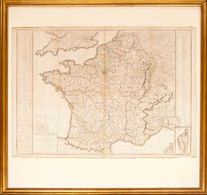 2225 France. Bibliography. 1805. CARTE ITINERAIRE DE LA FRANCE DONNANT TOUTES LES ROUTES POST LES LIEUX DE RELAIS, Les R - Autres & Non Classés