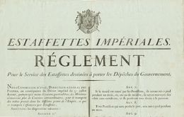 2226 Francia. Bibliografía. 1807. ESTAFFETTES IMPERILES REGLEMENT POUR LE SERVICE DES ESTAFFETTES DESTINEES A PORTER LES - Sonstige & Ohne Zuordnung