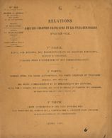 2243 Francia. Bibliografía. 1897. RELATIONS AVEC LES COLONIES FRANÇAISES ET LES PAYS ETRANGERS D'OUTRE-MER. Ministére De - Other & Unclassified