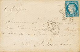 2309 France. 1872. COVER. Yv. 60A. 25 Cts Blue. PARIS TO THE ISLAND OF BOURBON (REUNION). Addressed To The Commissary Of - Sonstige & Ohne Zuordnung