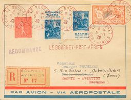 2326 France. 1929. COVER. Yv. 145, 199, 257a(2). 2 Fr Orange, 50 Cts Red And 50 Cts Blue, Two Stamps With Advertising Ba - Sonstige & Ohne Zuordnung