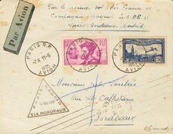 2331 France. 1985. COVER. Yv. 296, Aéreo 6. 75 Cts Lila And 1'50 F Blue. Airmail From PARIS To BORDEAUX (FRANCE). On The - Sonstige & Ohne Zuordnung