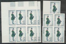 2340 France. 1967. Yv. ** 1516a(15). 25 Cts + 10 Cts Gray, Green And Red, Fifteen Stamps. IMPERFORATED VERY FINE.  Yvert - Sonstige & Ohne Zuordnung