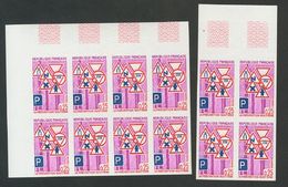 2341 France. 1968. Yv. ** 1548a(12). 25 Multicolored Cts, Twelve Stamps. IMPERFORATED VERY FINE.  Yvert 2014: 276€ - Sonstige & Ohne Zuordnung