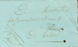 2401 France. 1810. COVER. (May 3). SEVILLA To TOLOSA (addressed To The Chief Of Mayor State Of Vizcaya). Mark Nº 14 / AR - Andere & Zonder Classificatie