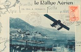 2457 Monaco. Airmail. 1914. COVER. Without Value RALLY AERIEN. Postcard. C.d.s. RALLY AERIEN / AVRIL 1914 / MADRID, On T - Autres & Non Classés