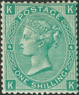 2517 Great Britain. 1865. Yv. * 31. 1 S Green Plate 4. FINE. (SG101)  Yvert 2014: 2200€ - ...-1840 Vorläufer