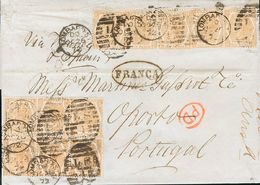 2525 Great Britain. 1872. COVER. Yv. 47. 6 P Bistre Plate 11, Block Of Six And Five Stamps. LONDON To OPORTO (PORTUGAL). - ...-1840 Voorlopers