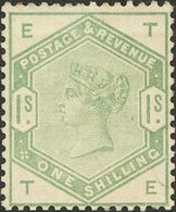 2531 Great Britain. 1883. Yv. * 85. 1 S Green (slight Horizontal Fold). FINE AND RARE. (SG2015 196, £ 1600)  Yvert 2010: - ...-1840 Vorläufer