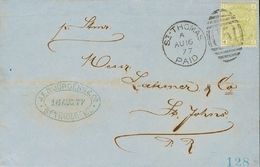 2538 Netherland Antilles. Bristish Post Office. 1877. COVER. 4 P Oliva From Great Britain. SAINT THOMAS To SAN JUAN (PUE - Andere & Zonder Classificatie