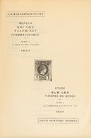 2592 Greece. Bibliography. (1937ca). Set Of Three Studies On Classical Philately From Greece. Athens And Paris, 1937, 19 - Autres & Non Classés