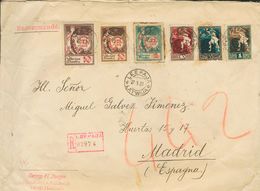 2674 Latvia. 1920. COVER. Yv. 39/40, 42(2), 43/44(2). 10 K, 35 K, 1 R, Two Stamps (one On The Back), 10 K Chestnut And C - Autres & Non Classés