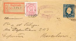 2705 Portugal. Postal Stationery. 1897. COVER. Yv. 60. 25 Blue Reis On Postal Stationery Card Registered From COIMBRA To - Sonstige & Ohne Zuordnung